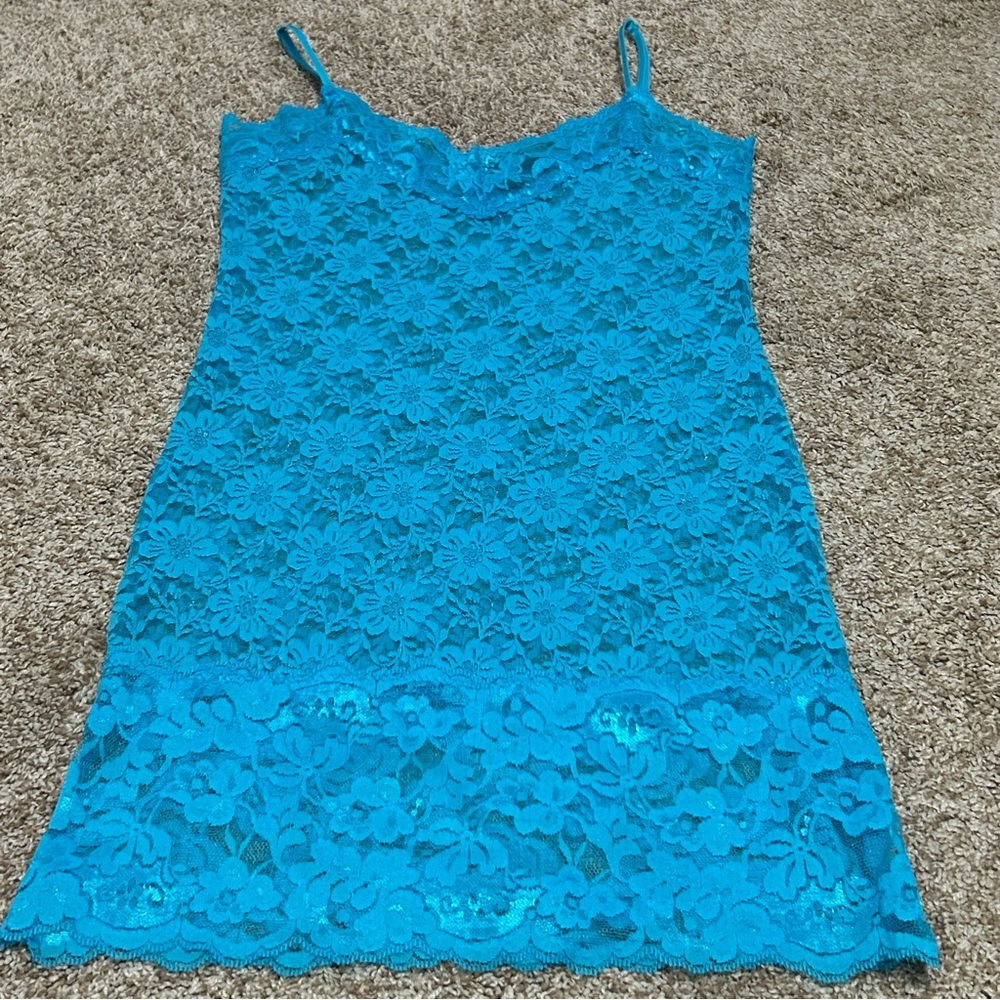Bozzolo lace floral tank top light blue camisole